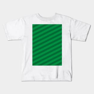 Celtic Green and Green Angled Hoops Kids T-Shirt